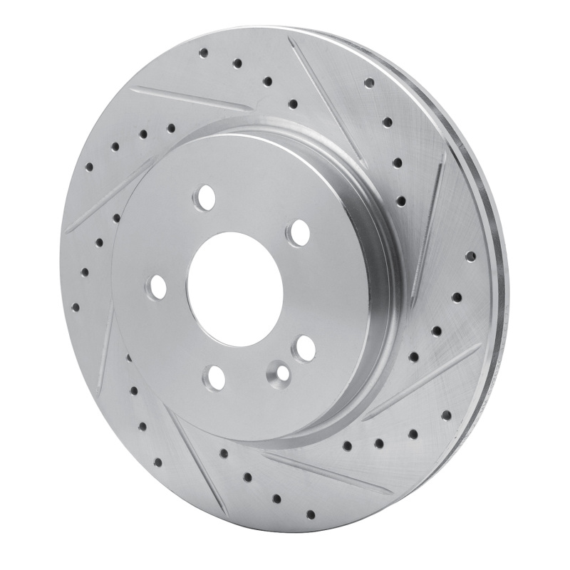 Mercedes-Benz ML430 Brake Rotor (1) - Front Right - R1 Concepts - Drilled & Slotted - Silver - `98-`05